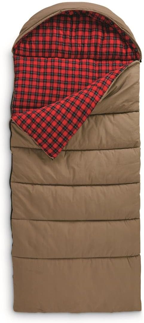 514wT7PkK7L._AC_SL1155_.jpg Sleeping Bag for Adults, Cold Weather, Winter, Hiking, Camping, Hunter, Canvas, -30 Degrees - Image 1