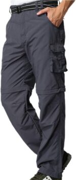 Mens Hiking Pants Convertible Quick Dry Zip Off Fishing Travel Safari Pants