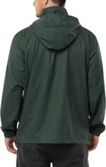 Men's Rain Jacket Waterproof Lightweight Packable Rain Shell Raincoat with Hood for Golf Hiking Travel - Image 2