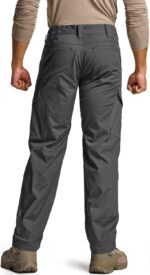 Men's  Ripstop Tactical Pants, Water Resistant Stretch Cargo Pants, Lightweight  Hiking Work Pants - Image 2