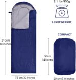 6 Pack Sleeping Bags for Adults Sleeping Bags 4 Season Warm Envelope Sleeping Bags Lightweight Waterproof Sleeping Bags with Compression Sack for Outdoor Camping Backpacking Hiking - Image 2