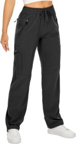Womens Hiking Pants Quick Dry  50 Travel Golf Safari Lightweight Camping Cargo Pants Zipper Pockets