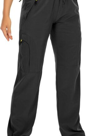Womens Hiking Pants Quick Dry  50 Travel Golf Safari Lightweight Camping Cargo Pants Zipper Pockets