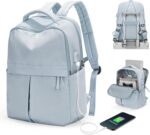 Black Laptop Work Backpack for Women - 15.6 Inch Laptop Compartment, Lightweight Waterproof Large Travel Backpack for College, Nurse & Teacher - Image 2