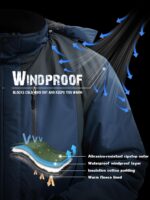 Men’s Skiing Jacket Waterproof windproof Rain Jackets with Hood - Image 2