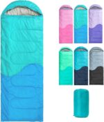 Sleeping Bag - 3 Seasons for Adults Kids Boys Girls Camping Hiking - Warm Cold Weather Lightweight Portable with Compression Bag for Backpacking in Spring, Summer, Fall and Winter