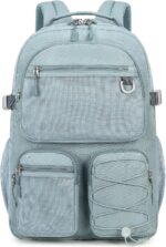 Water Resistant Backpack with Mulitiple Pockets for School Travel Outdoor College, 15.6 inch Laptop Daypack for Men and Women (Blue)